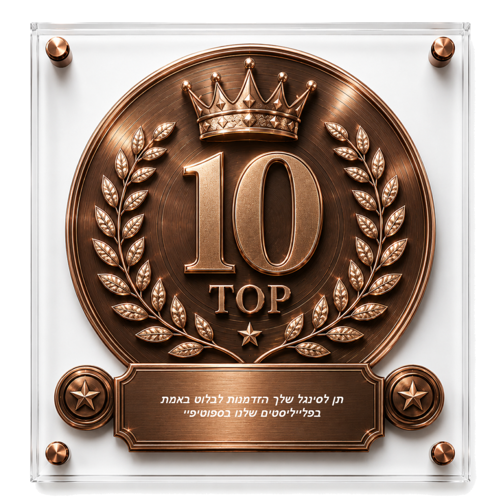 טופ 10 בפלייליסטים שלנו בספוטיפיי